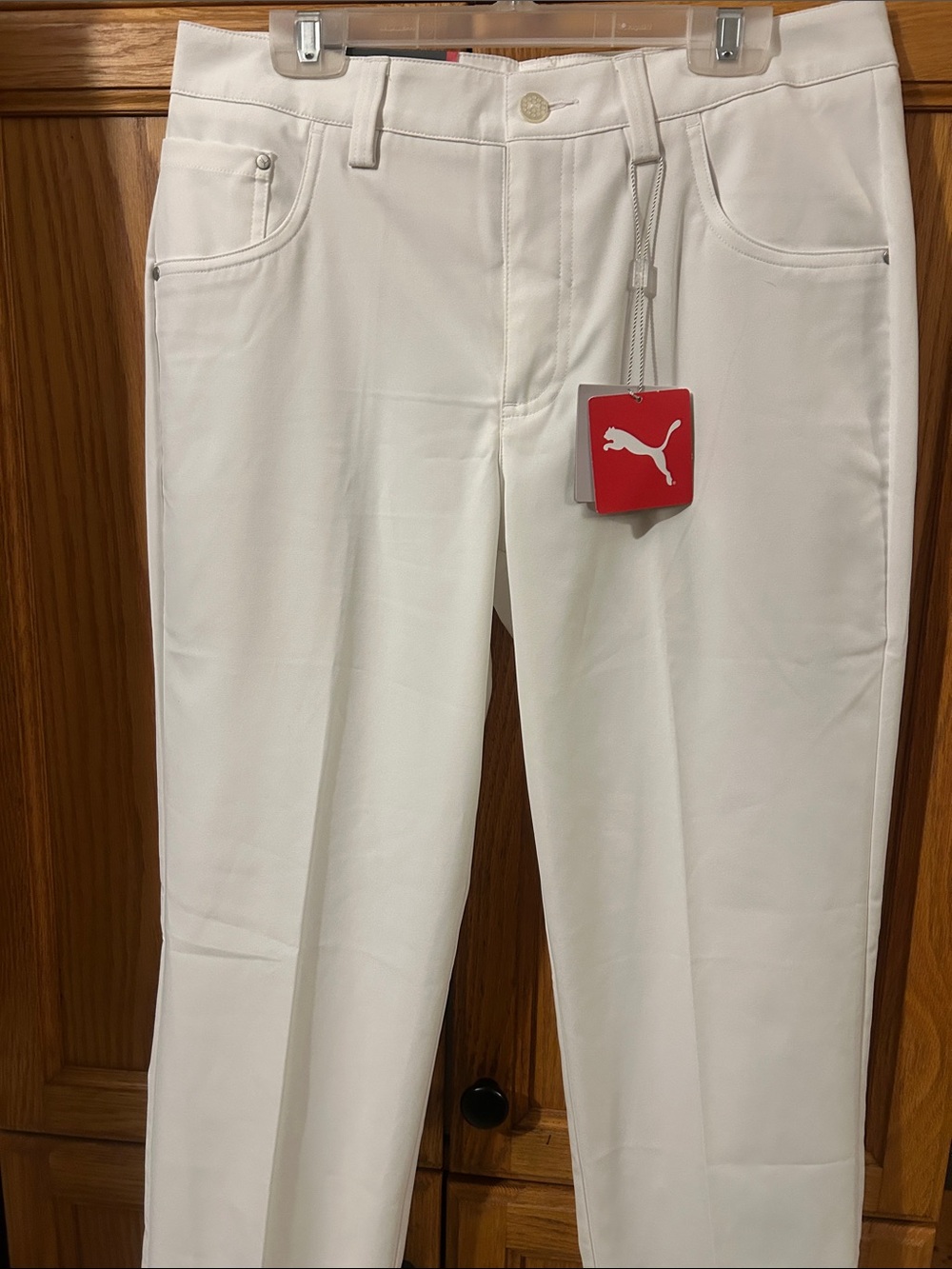 Puma Men's White Slim Straight Pants